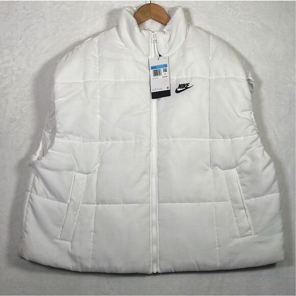 Nike Sportswear Classic‎ Puffer Therma-FIT Loose Vest White FB7679-100 Women's M - Picture 1 of 9
